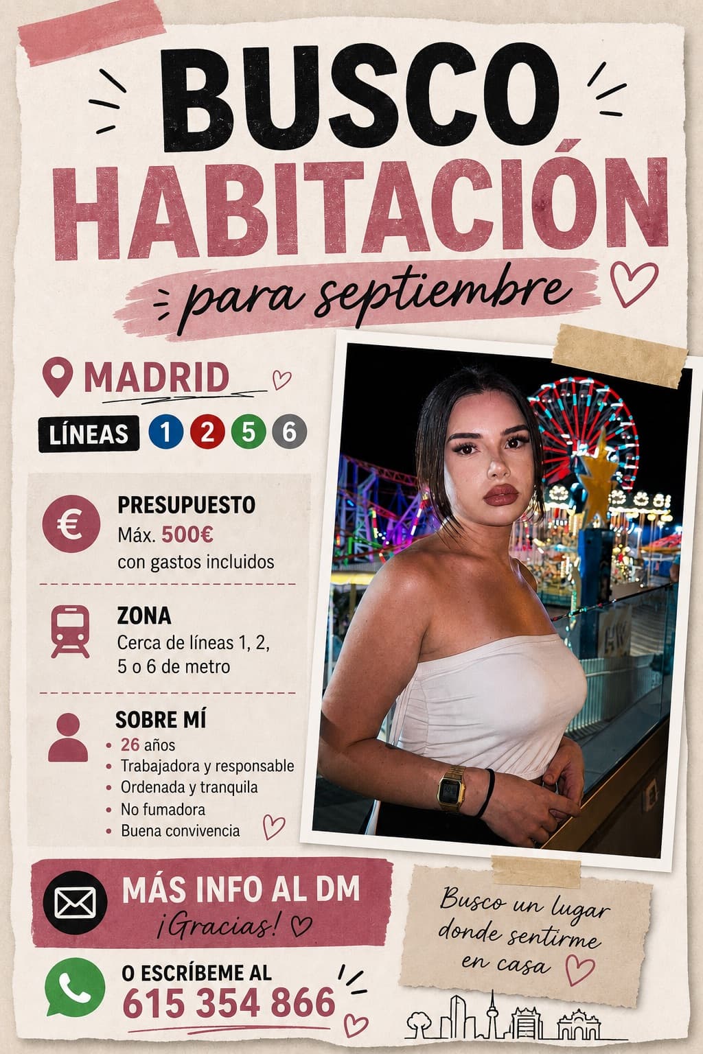 Busco habitacion o piso a compartir